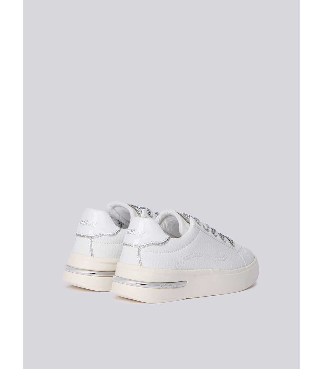 ボーイズ スニーカー 詳細画像 ホワイトシルバー 2